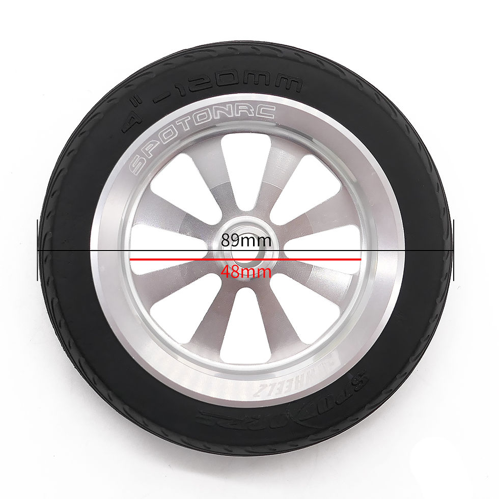 Miniaturbild: FlyWheelz™ 3.5"-89mm Eight Spoke  PU Wheels(pair) + 2pcs more tires (WRA