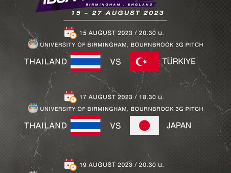 ตารางการแข่งขัน IBSA World Games 2023