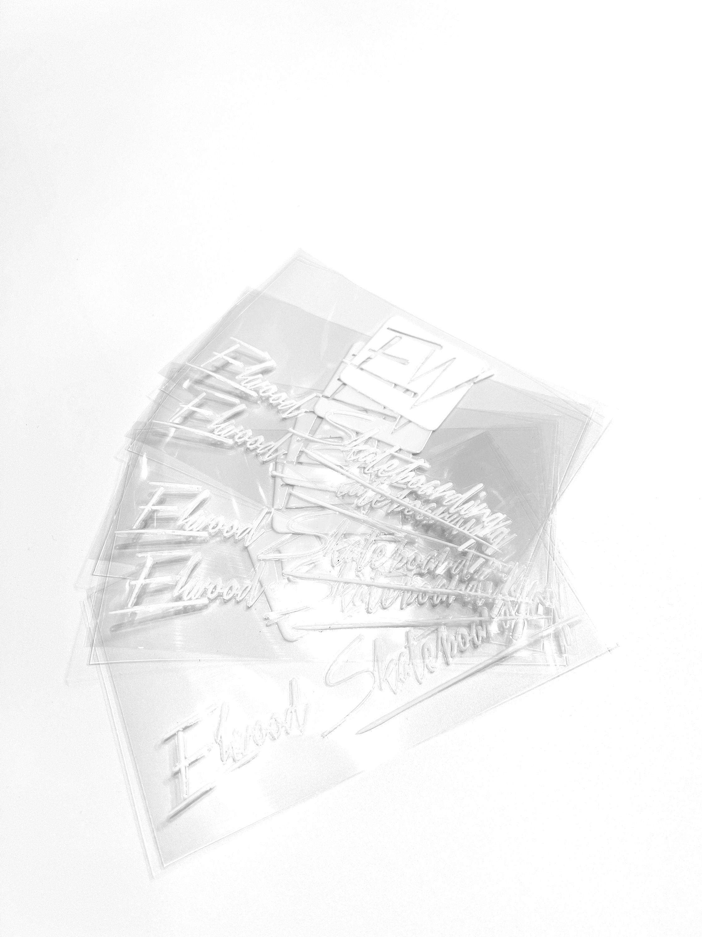 Elwood Skateboarding Transfer Sticker Weiß 5er Pack
