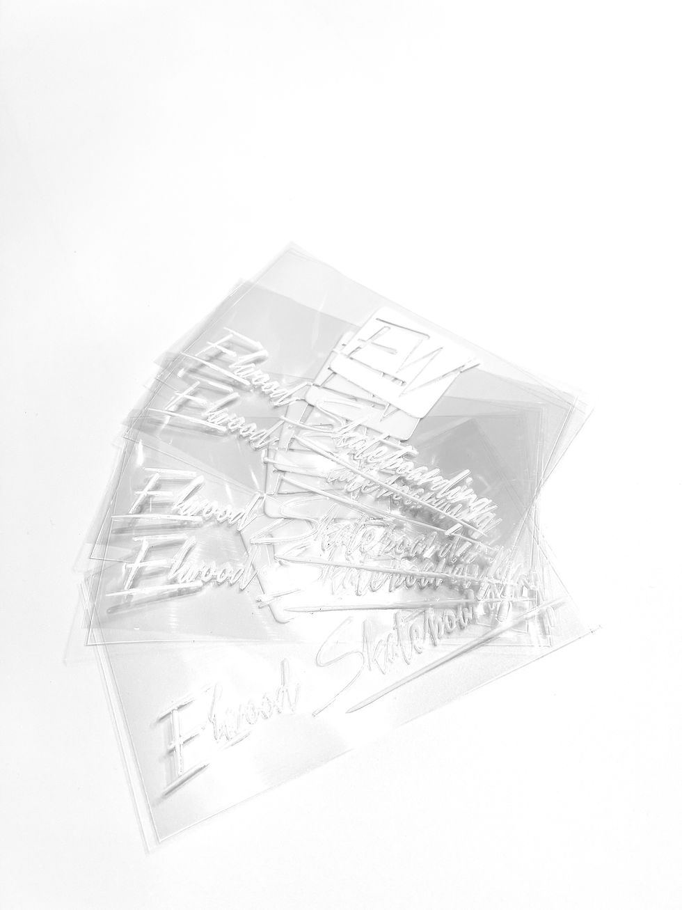 Miniaturbild: Elwood Skateboarding Transfer Sticker Weiß 5er Pack