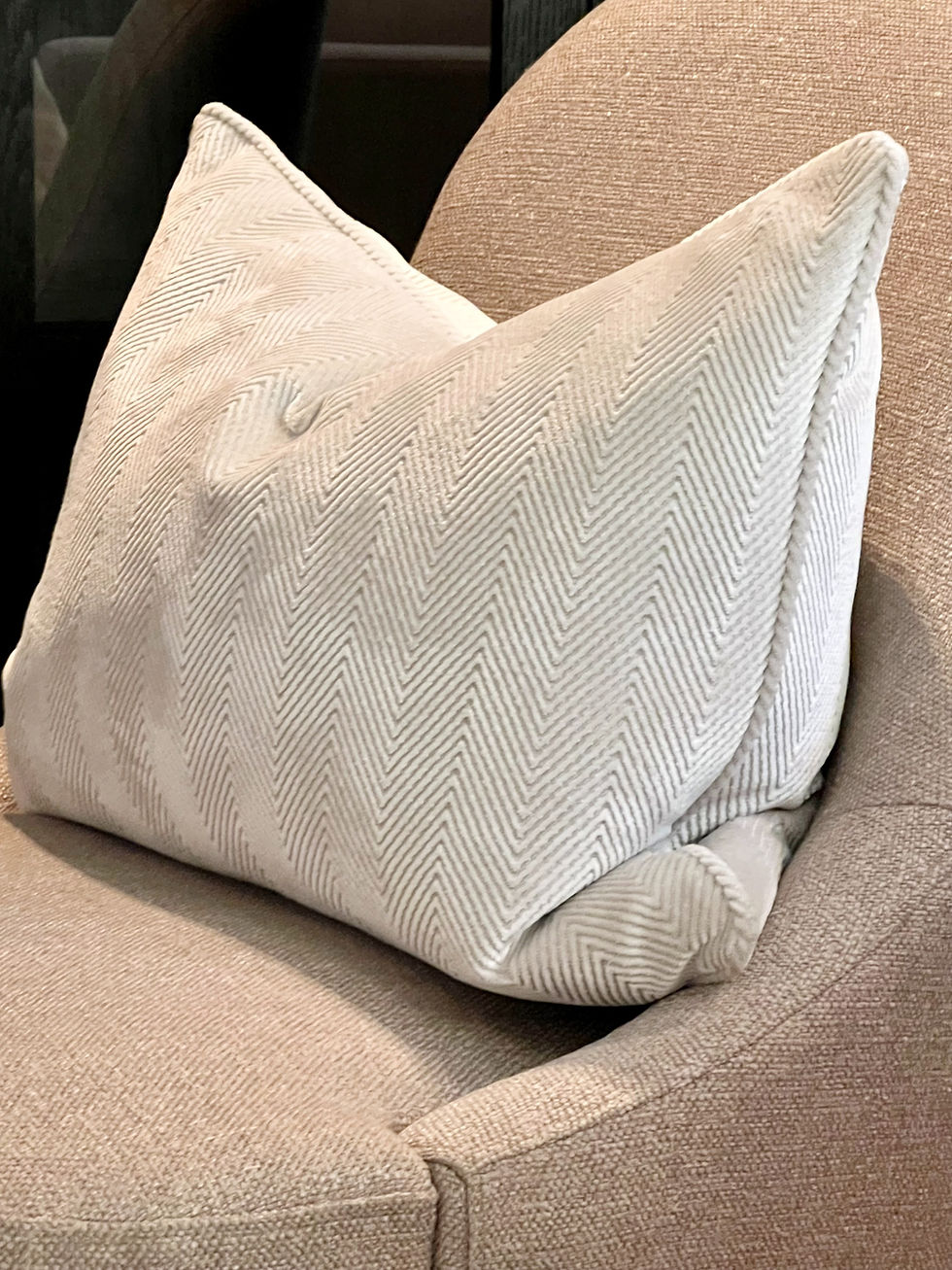 Miniatyrbilde: Pute HERRINGBONE - Ivory