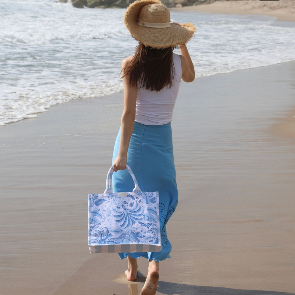 Miniatyrbilde: PALM BEACH Tote Bag - Blue