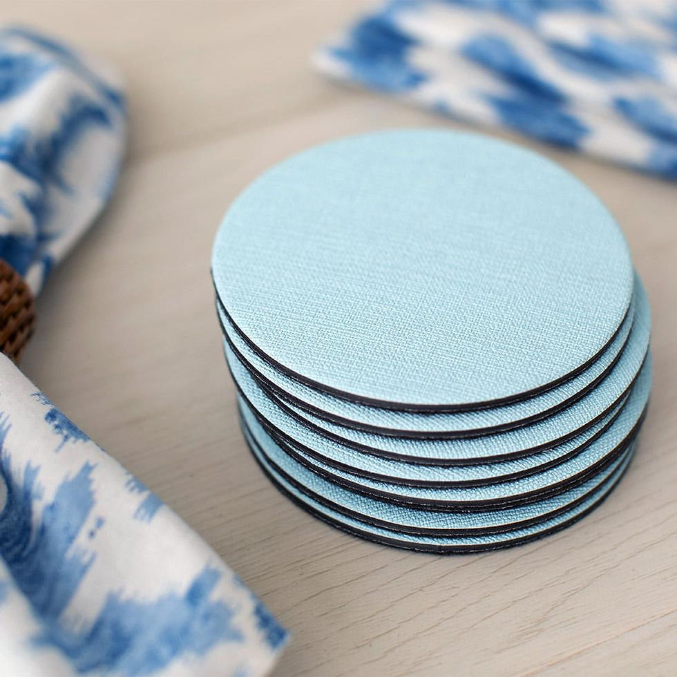 Miniatyrbilde: Coaster 8 pk - Lys blå