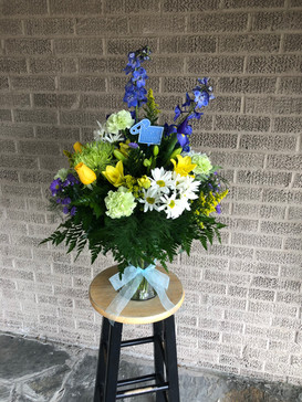 Baby Boy Fresh Floral Arrangement