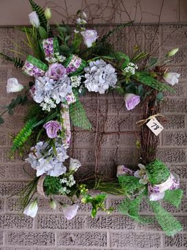 Lavendar Silk Grapevine Wreath