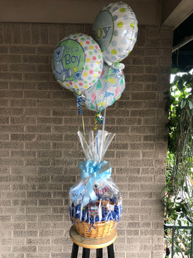 Baby Boy Gift Basket + Balloons
