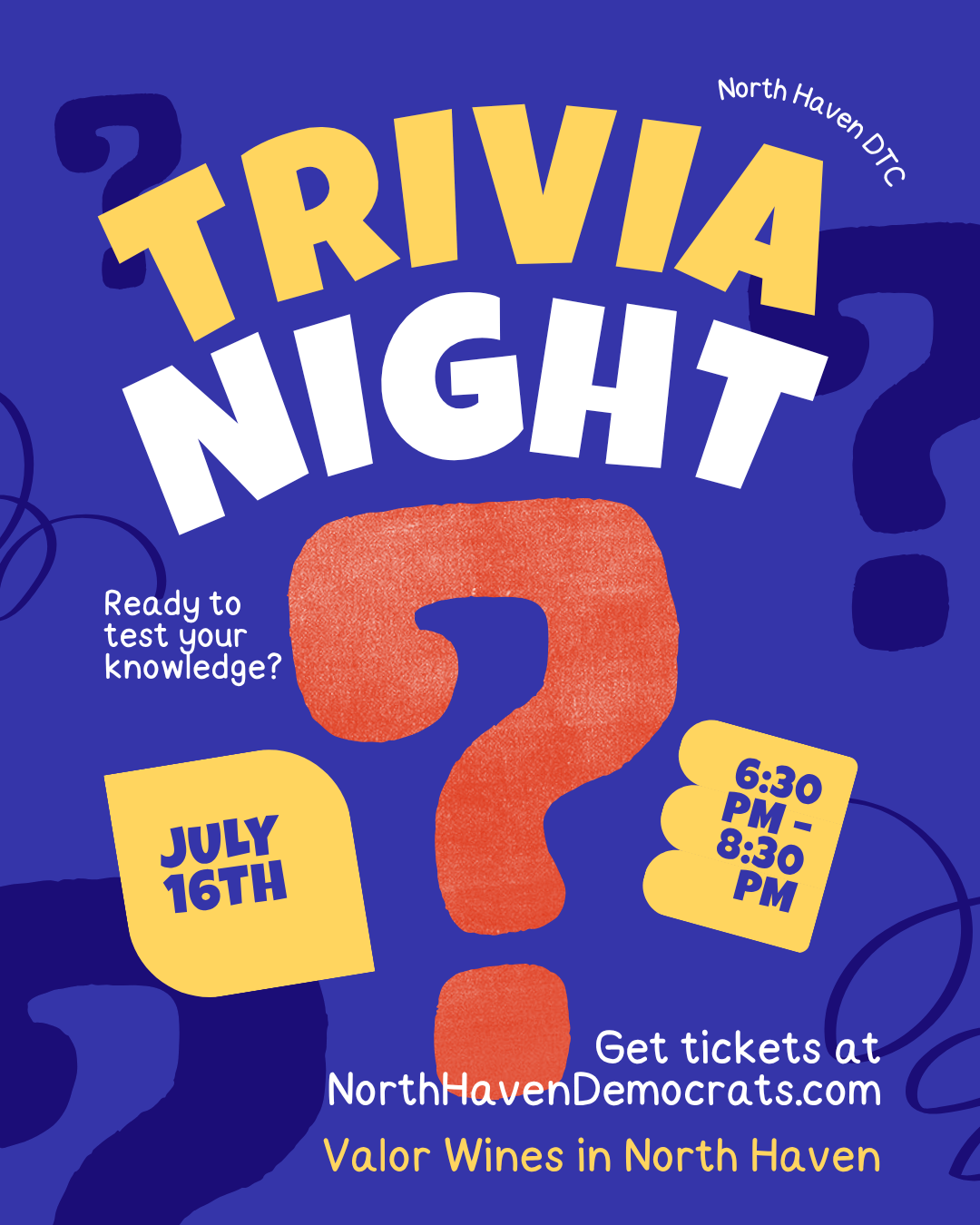 Trivia Night Fundraiser at Valor Wines | North Haven Democrat