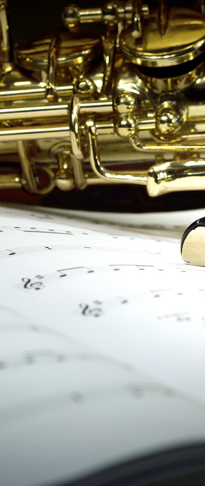 Saxophone on Music Sheet