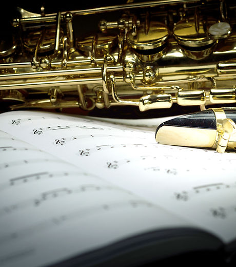 Saxophone on Music Sheet