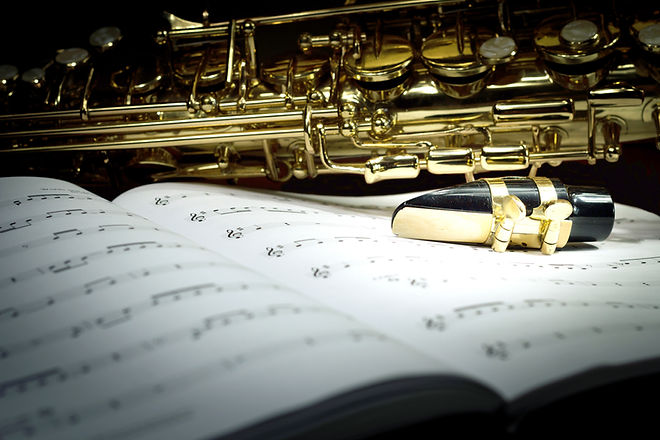 Saxophone on Music Sheet