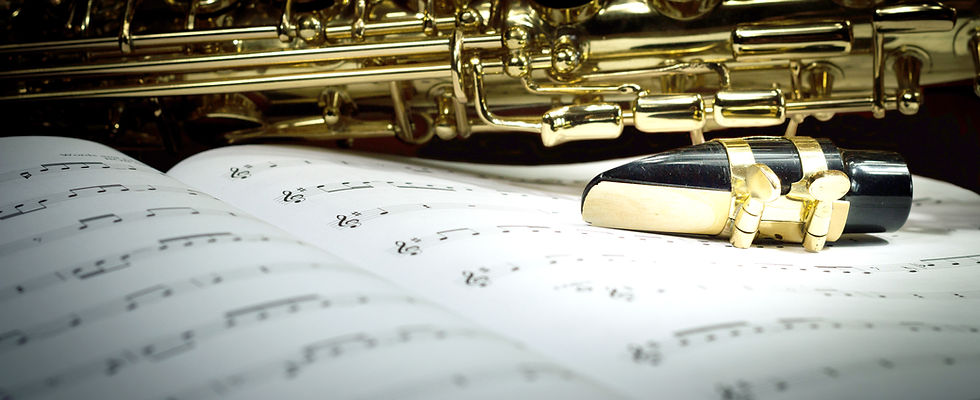 Saxophone on Music Sheet 