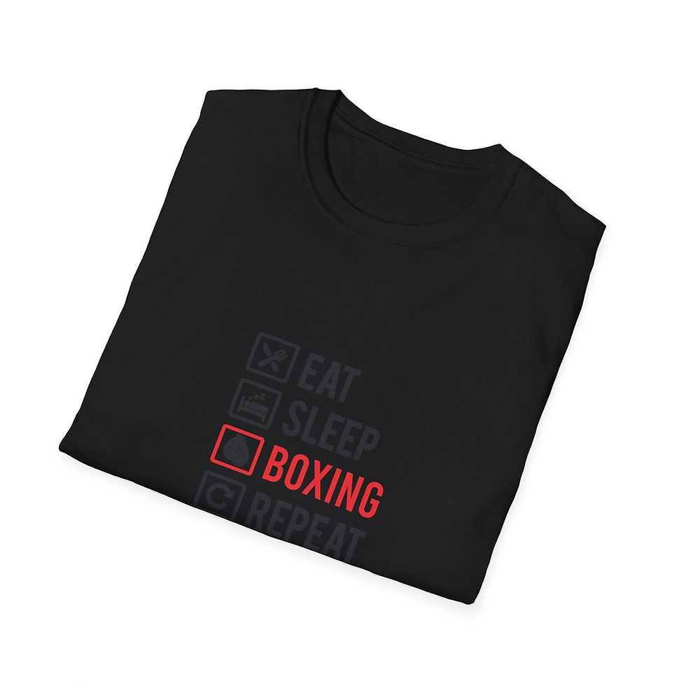 Thumbnail: Eat Sleep Boxing Repeat Unisex Softstyle T-Shirt 