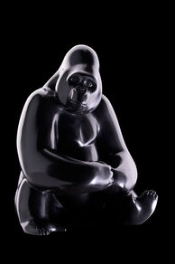 Gorille en bronze du sculpteur animalier Michel BASSOMPIERRE