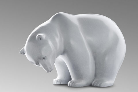 Ours polaire en bronze du sculpteur animalier Michel BASSOMPIERRE