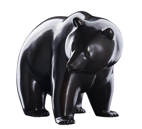 sculpture ours en bronze du sculpteur animalier Michel BASSOMPIERRE