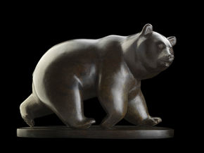 sculpture ours en bronze du sculpteur animalier Michel BASSOMPIERRE