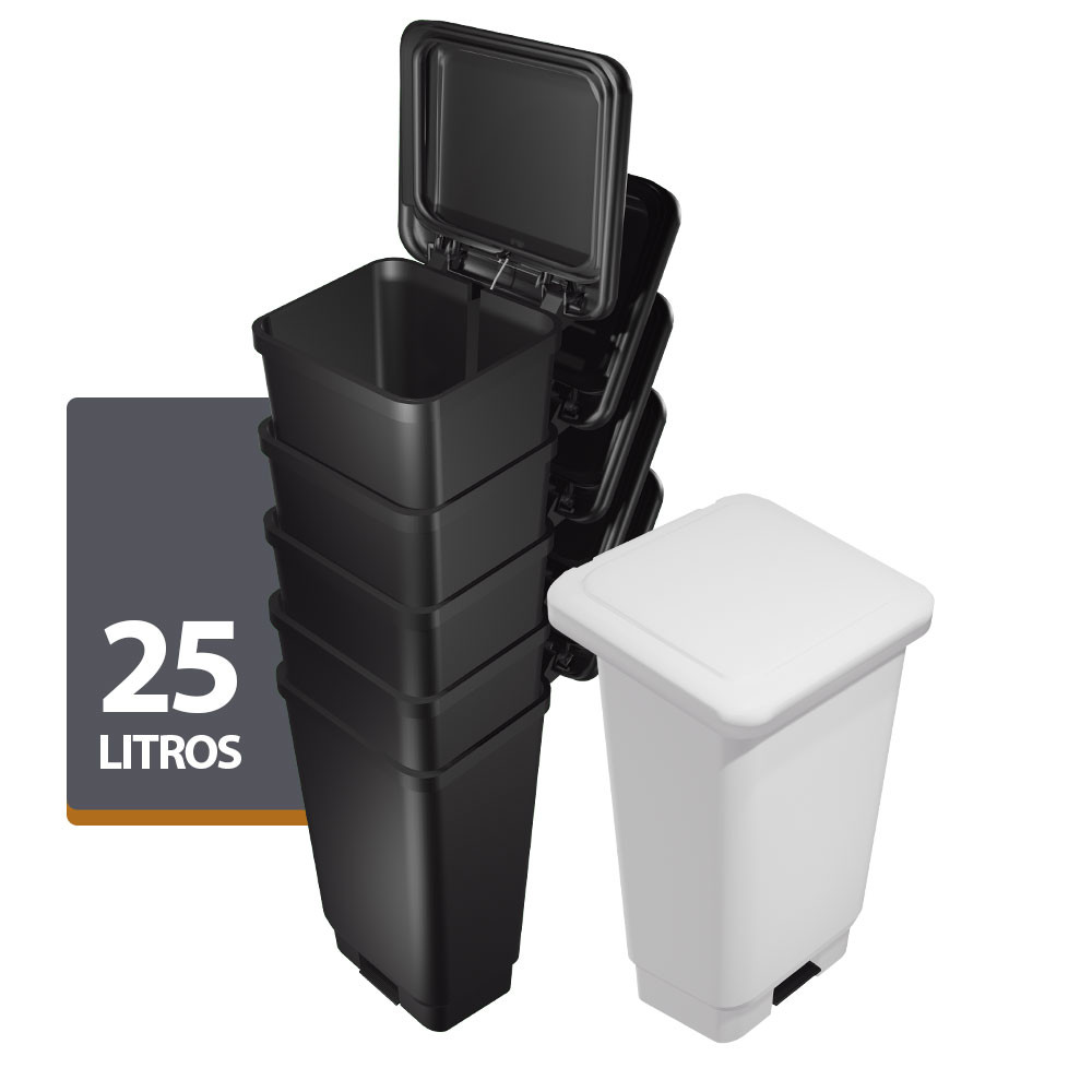 Lixeira Retangular - 25 Litros