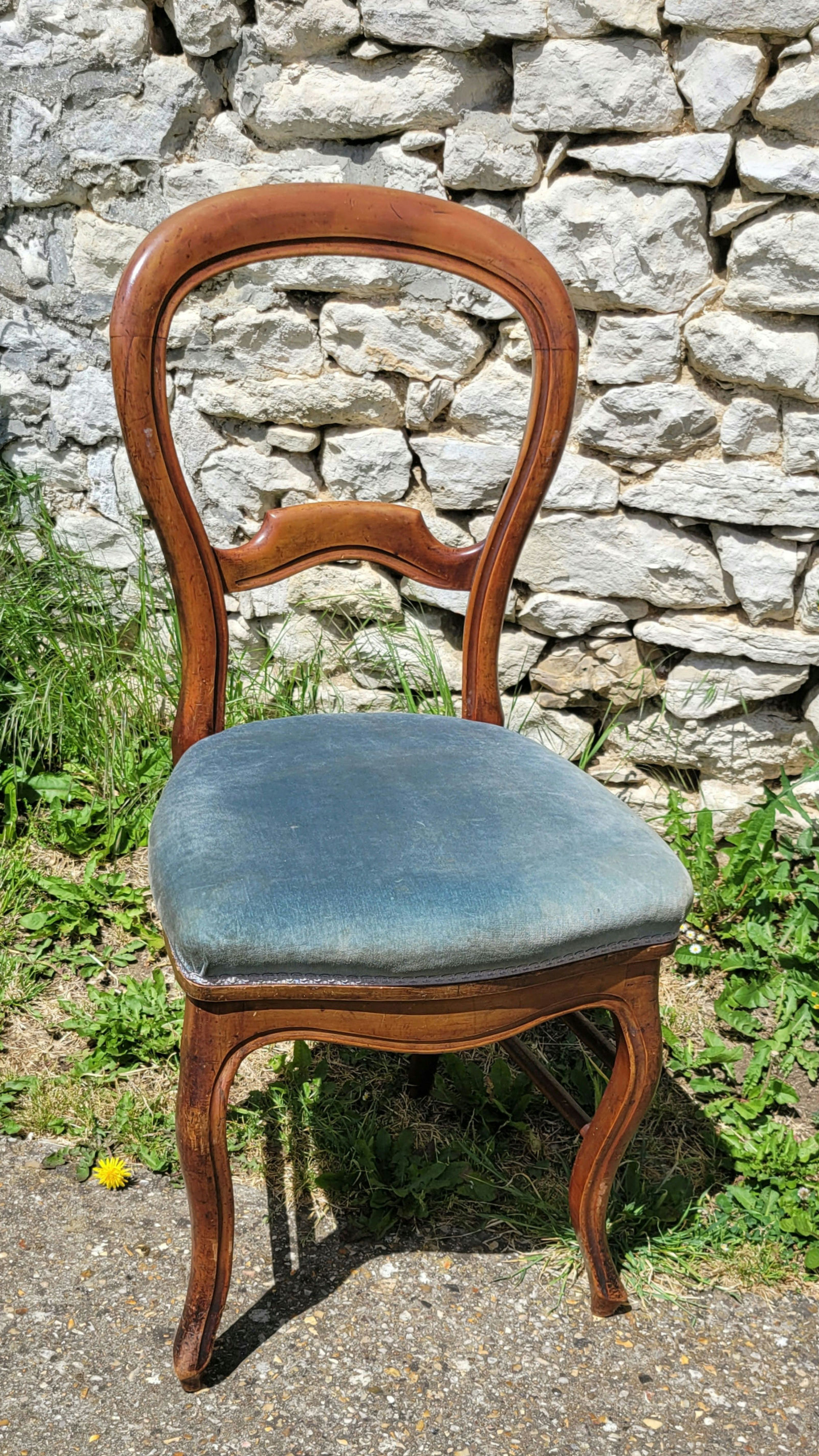 Copie de Chaise Napoléon III bleu