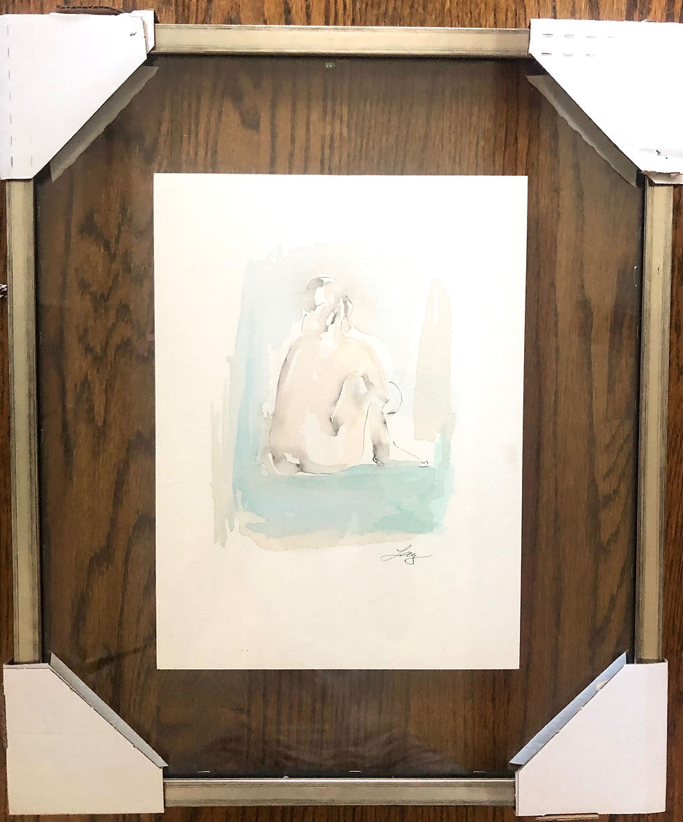 Thumbnail: Framed floated figure in silver