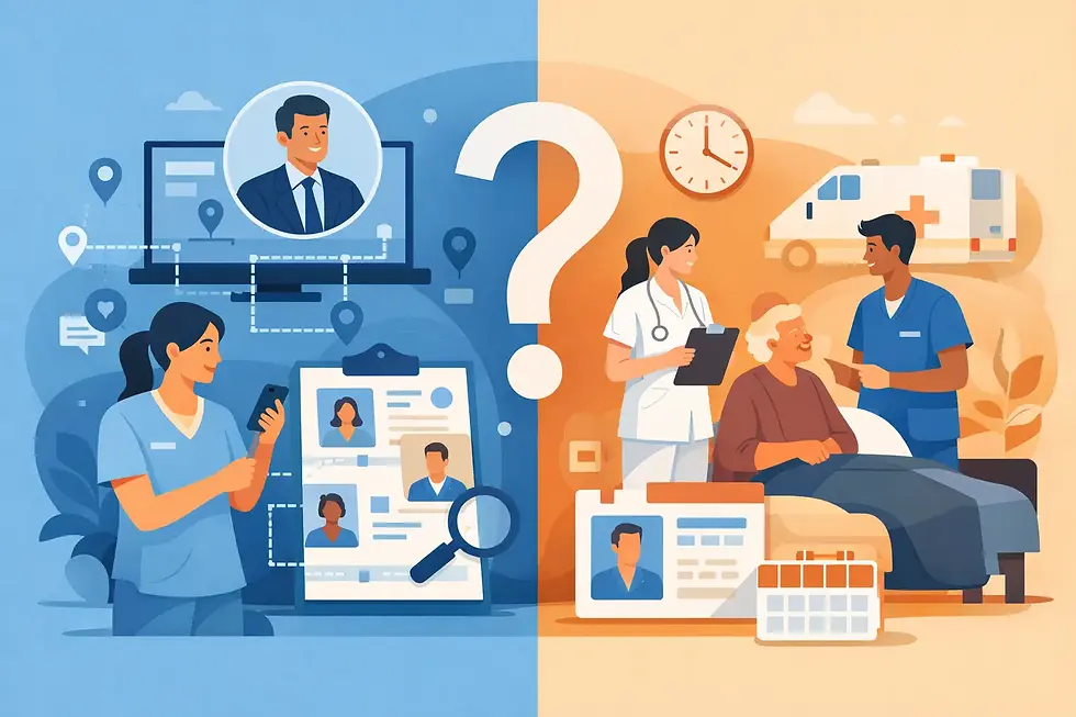 Jobmatching oder Zeitarbeit in der Pflege?