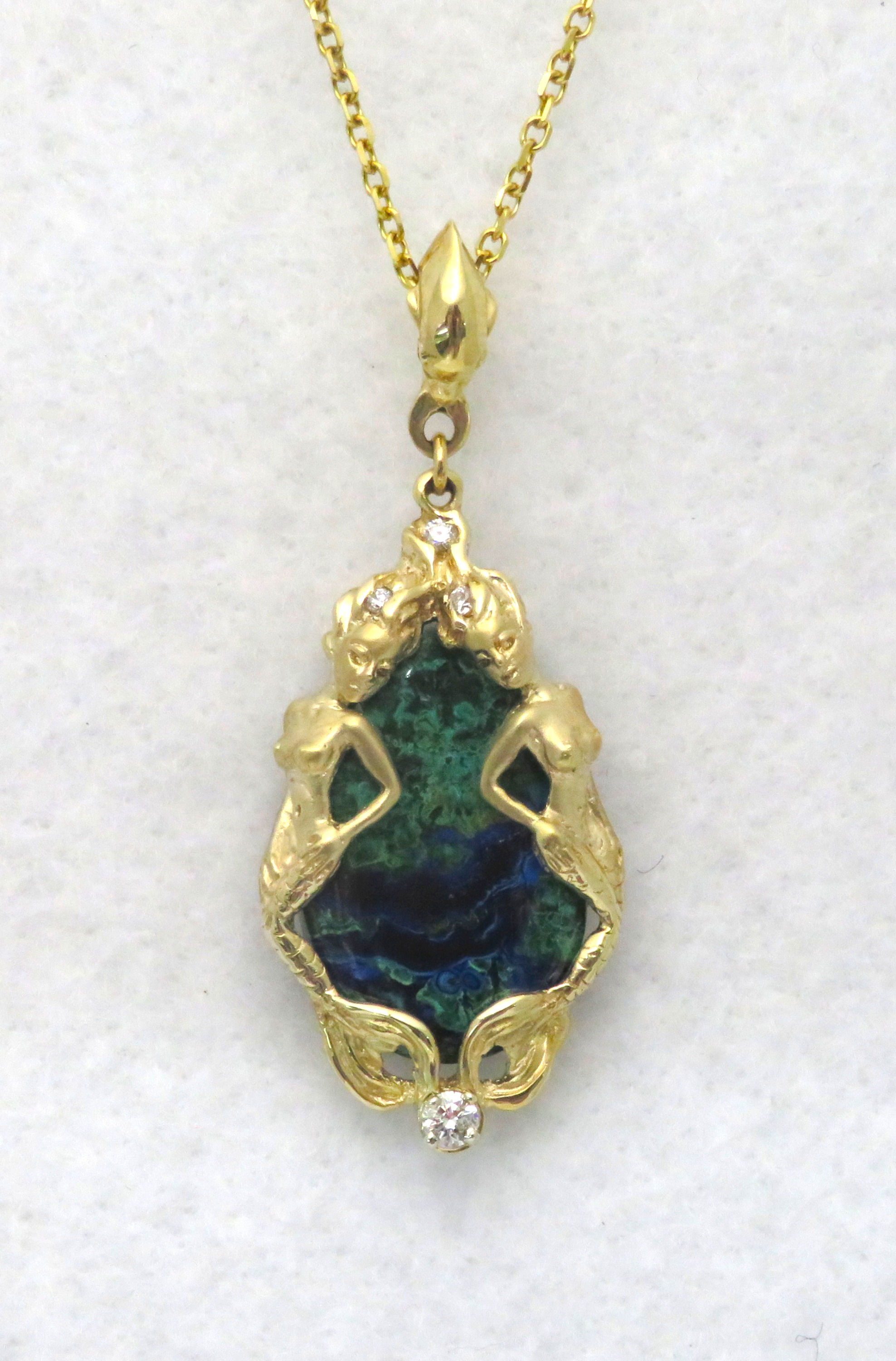 AZURITE/MALACHITE MERMAID SLIDE