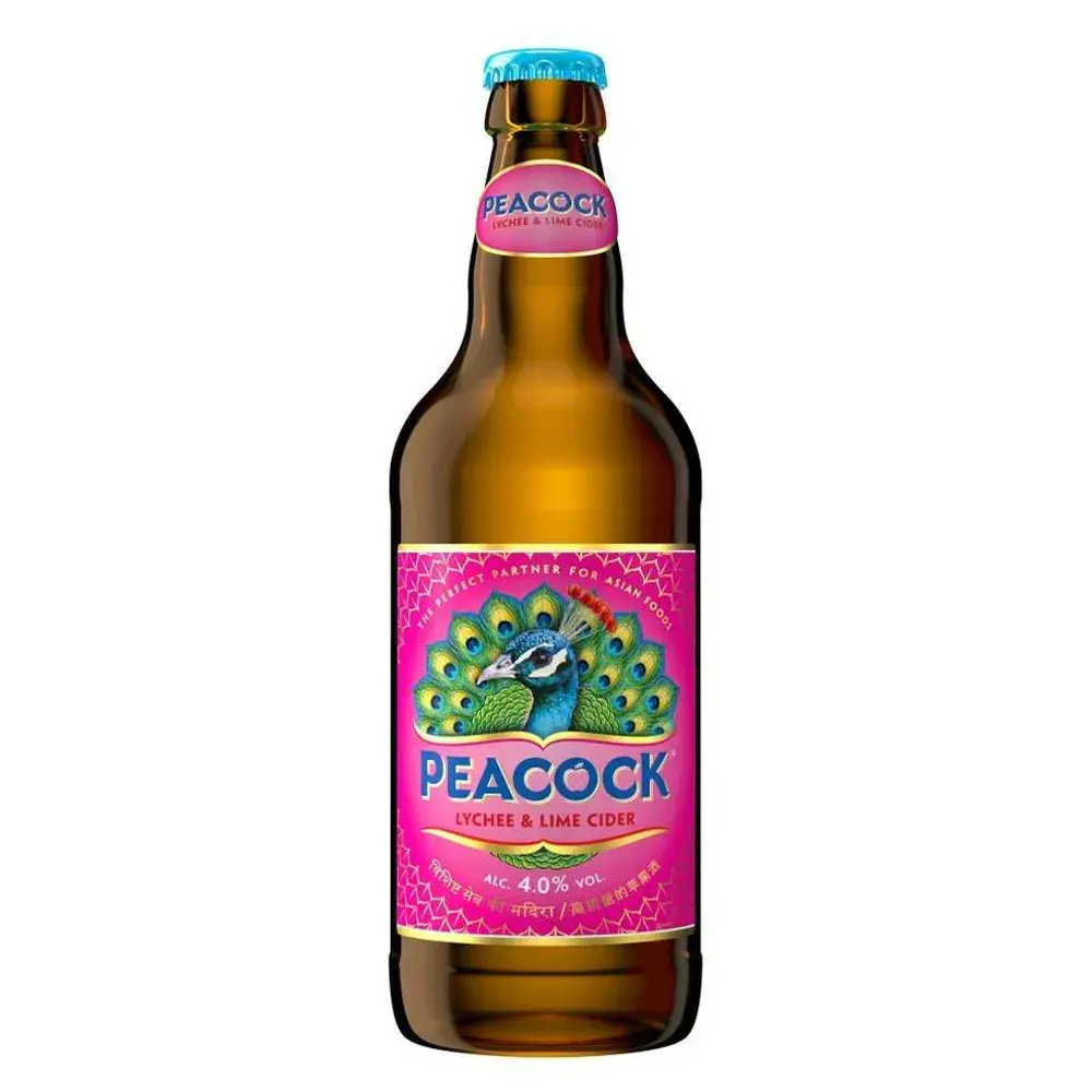 PEACOCK CIDRE LYCHEE & LIME 12x500ML 4.0%
