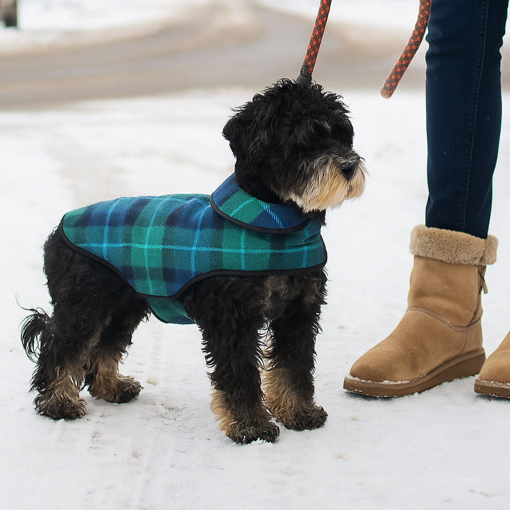 Blackwatch Plaid Polar Fleece Dog Jacket