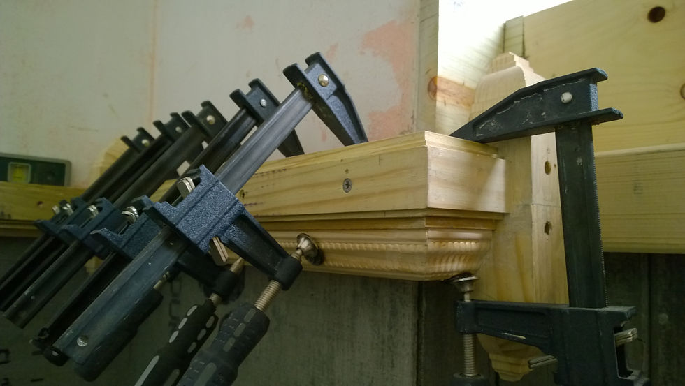 Mike's woodwork at the Mission San Jose