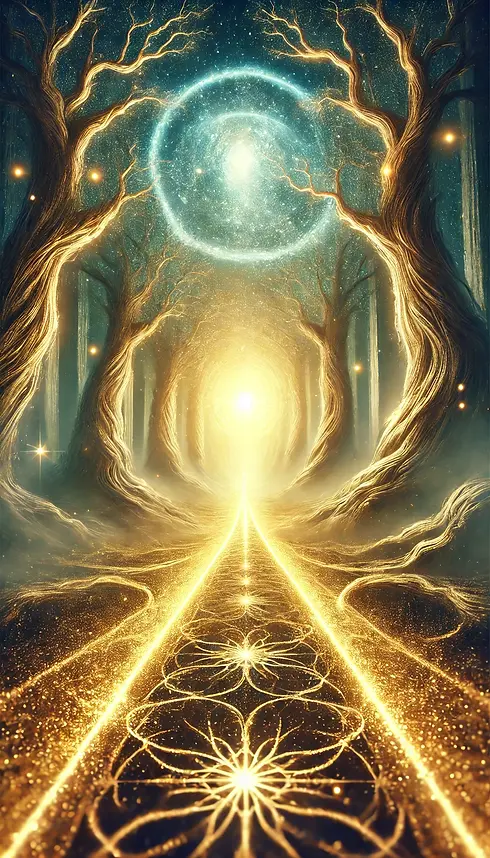 DALL·E 2025-02-04 15.35.41 - A mystical and ethereal landscape symbolizing deep commitment