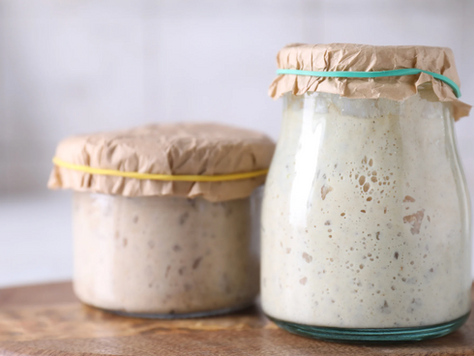 two jars of sourdough starter