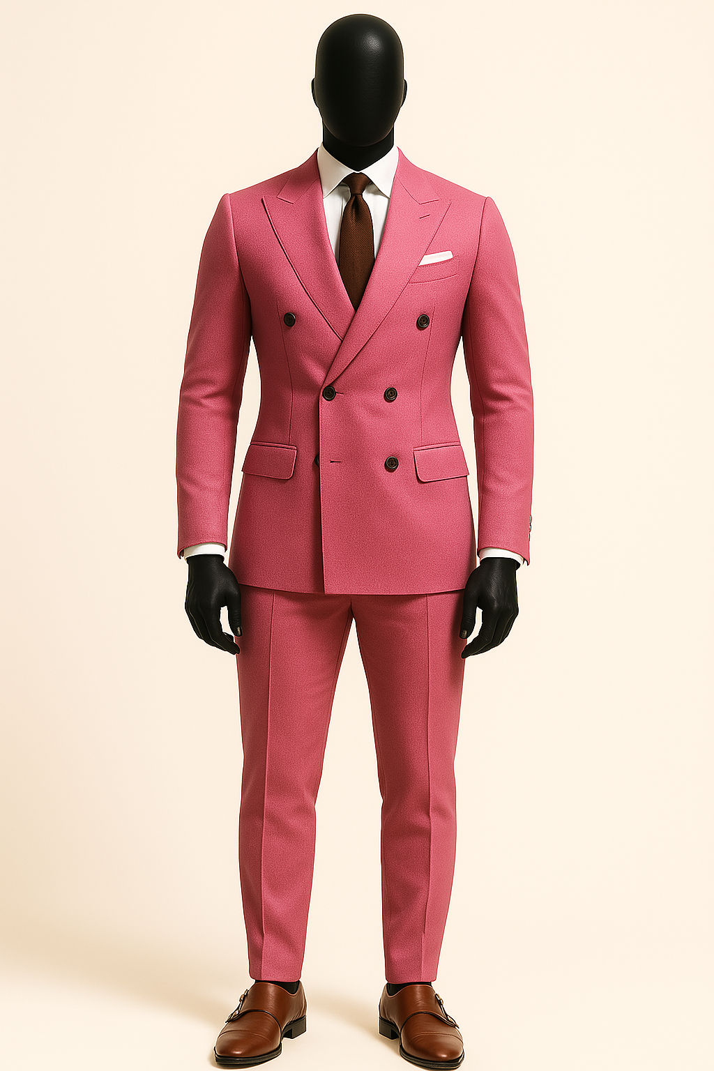 Premium Pink Double-Breasted Suit