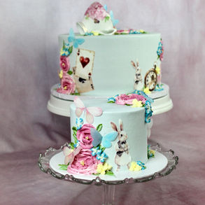 alice in onederland themed smash cake 