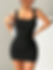 Thumbnail: Women'S Casual Square Neck Dress, Slim-Fitting Ribbed Fashion Party Dress, Plain