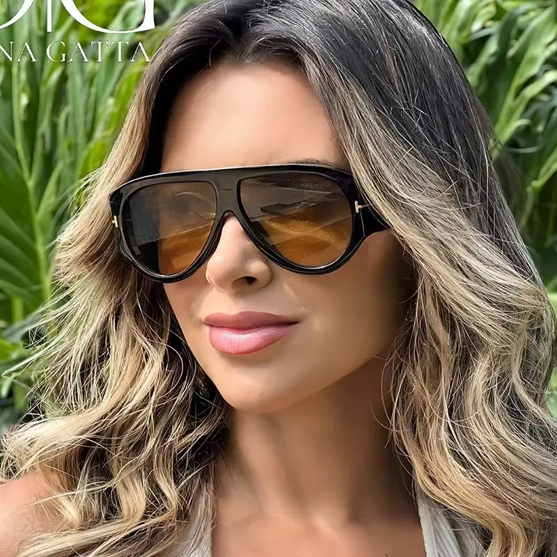 Thumbnail: 〖Summer Vibes〗2 PCS Retro Oversized Aviator Sunglasses for Women Men 70S Style U