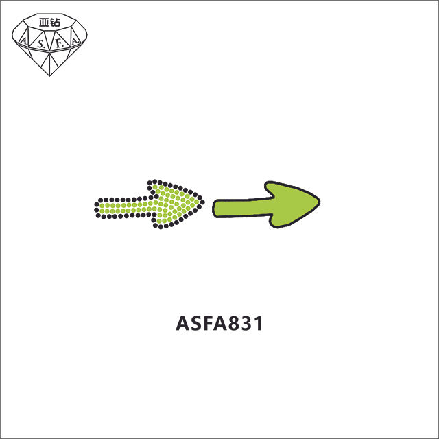 ASFA 831 crystals hot fix motif