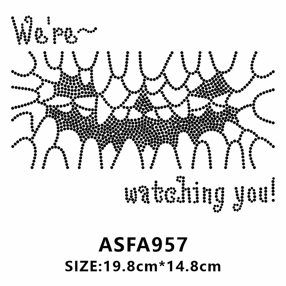 ASFA 957 black hotfix motif halloween