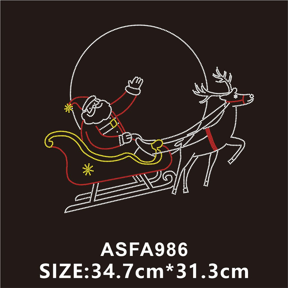 ASFA 986 Flying Santa Claus Hot Fix Motif