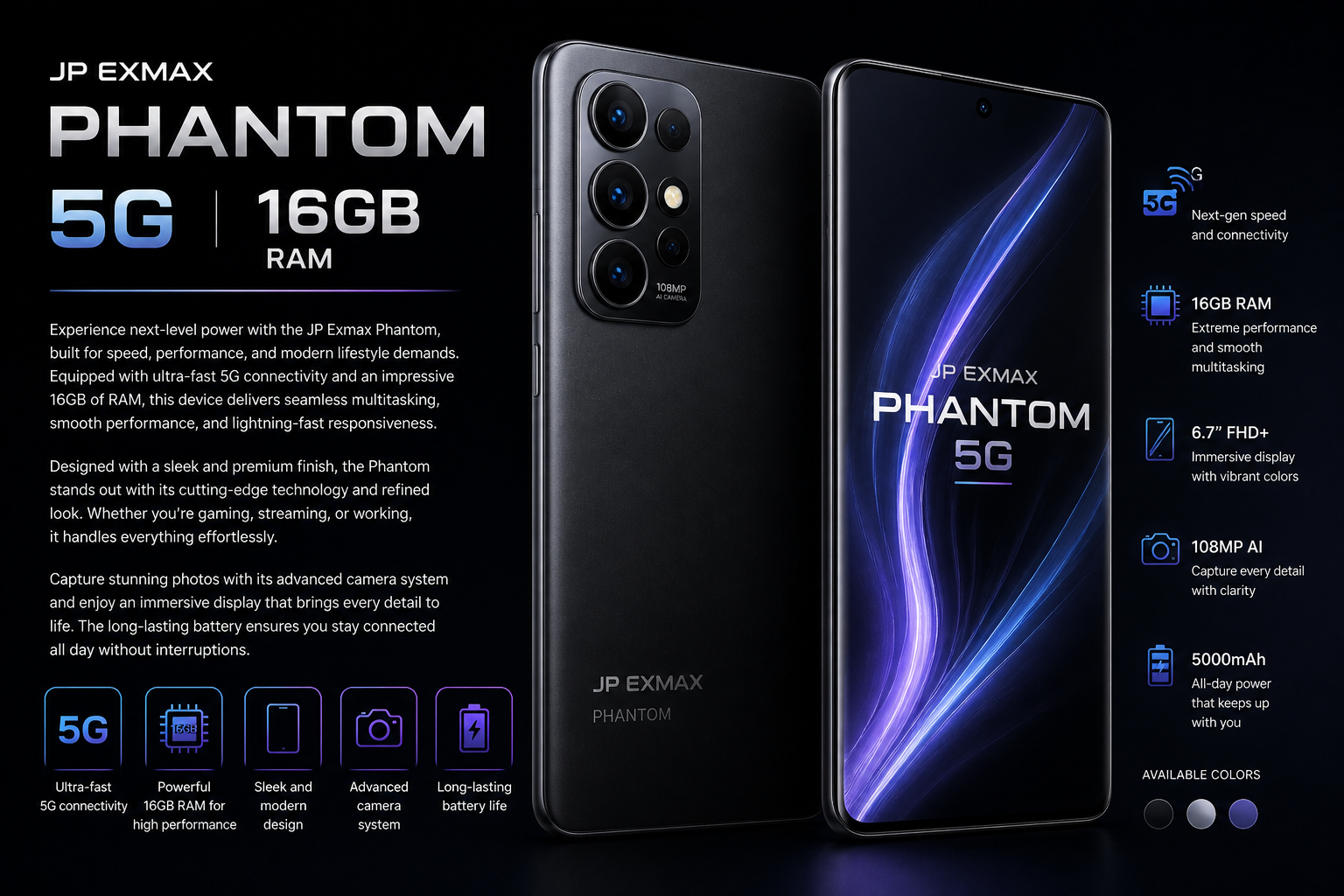 JP Exmax Phantom, 5G, 16GB