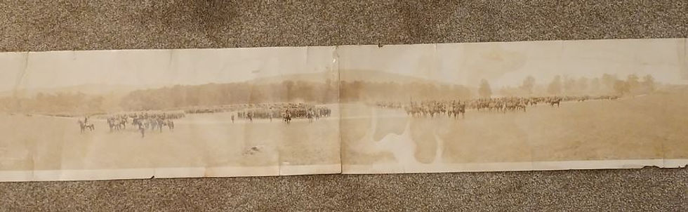 7095----1923 Gen. Pershing panoramic photo 28th Div Mt. Gretna PA Camp Anderson