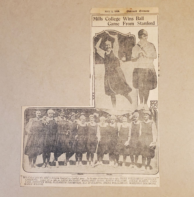 2157----1918 Mills College Oakland CA women's baseball team