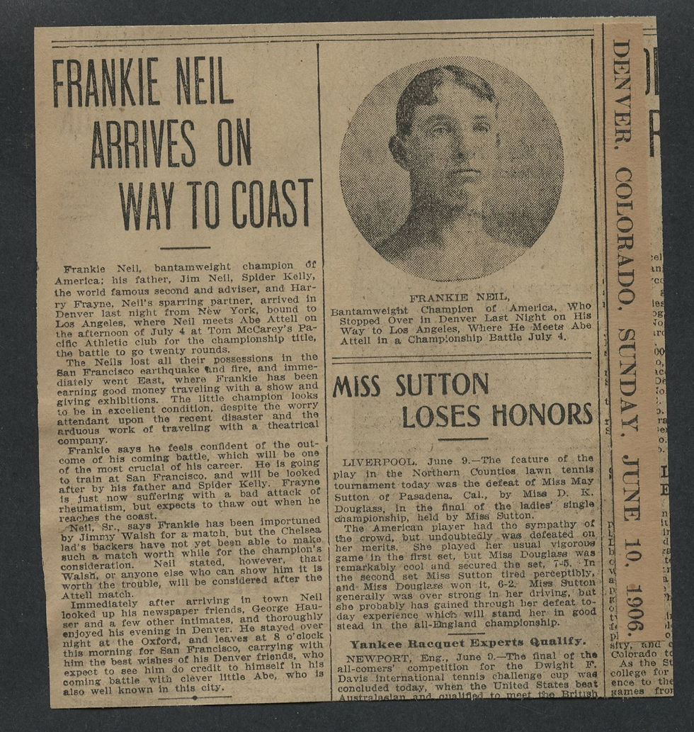 0228----1906 Frankie Neil bantamweight champ - San Francisco