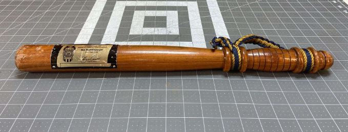 1183----2009 Ben Roethlisberger police baton Kansas City MO from Chief of Police