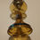 Thumbnail: 1326----c.1905 Amber reeded oil lamp