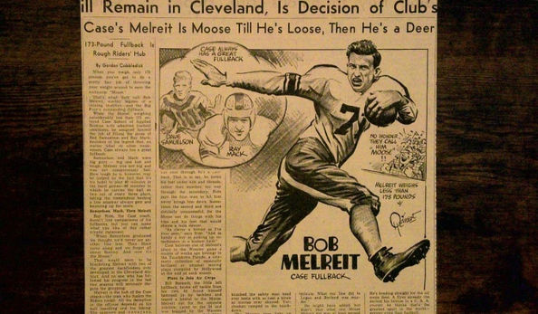 2291----1941 Bob Melreit Case Western football clipping
