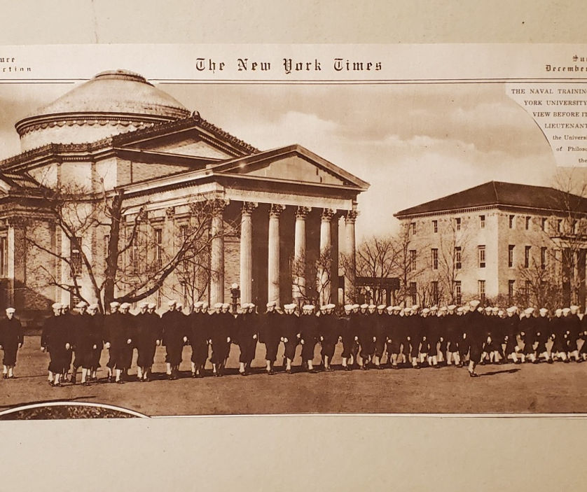 5101----1918 NYU Naval Training panoramic - Library + Philosphy Buildings