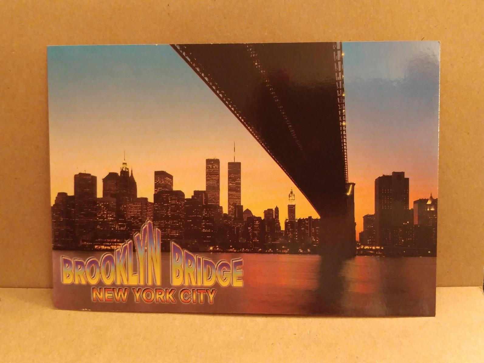 8123----Twin Towers authentic postcard with 9/11/2001 NY postmark