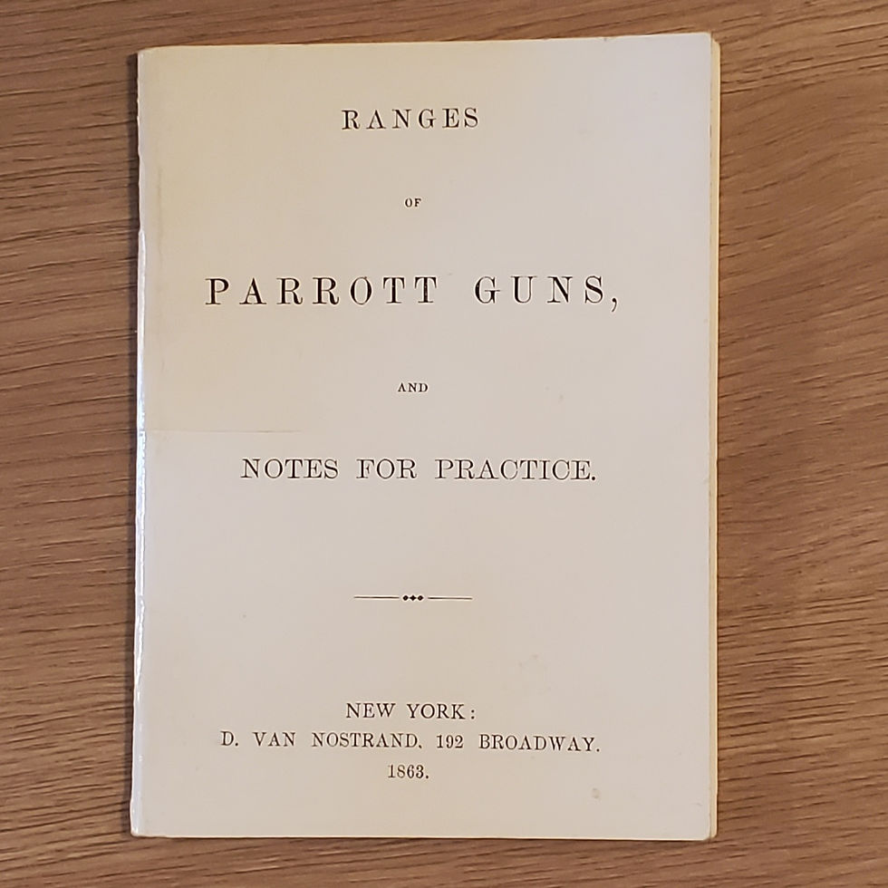 2209----1863 Ranges of Parrot Guns and Notes For Practice guide book