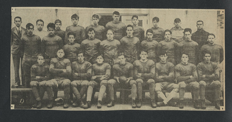 0366----1930 Shadyside Academy (PA) football team photo clipping - all id'd