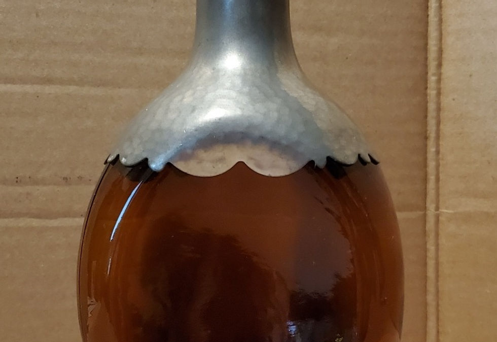 7062----Royal Holland Pewter Daalderop three-sided vintage decanter