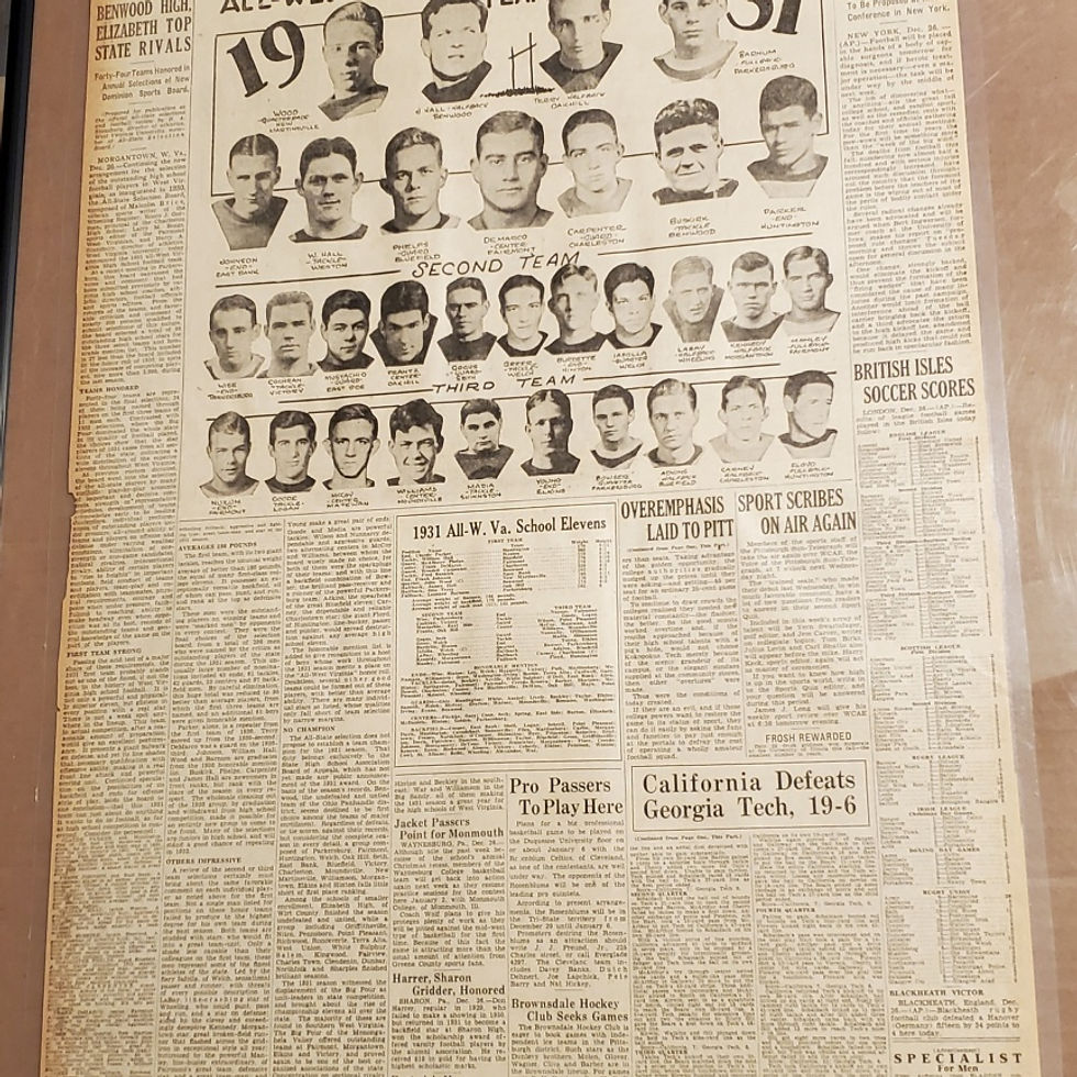 5017----1931 West Virginia top high school football players